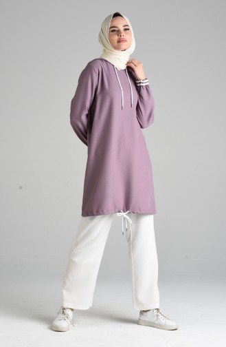 Hooded Tunic Trousers Double Suit 5556-04 Lilac 5556-04