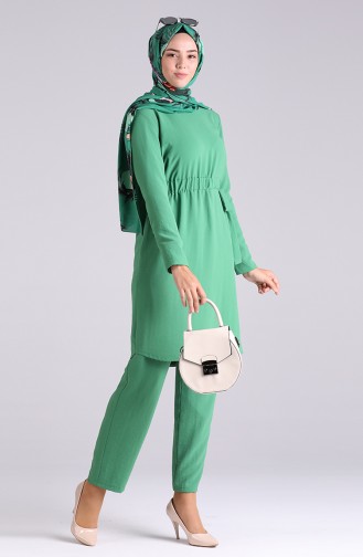 Aerobin Fabric Tunic Trousers Double Suit 8001-01 Green 8001-01