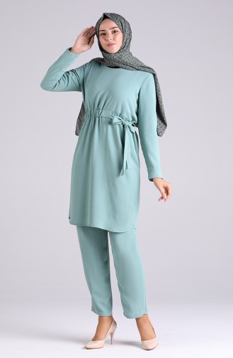 Aerobin Fabric Tunic Trousers Double Suit 8001-02 Sea Green 8001-02