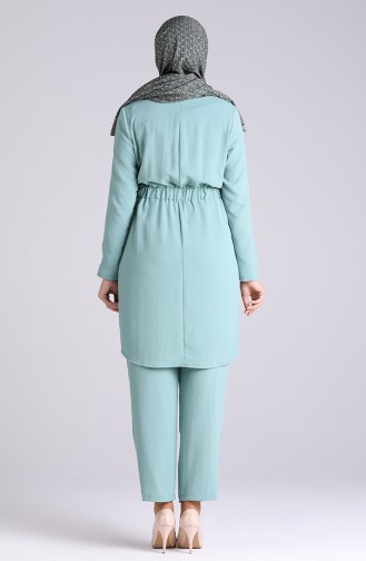 Aerobin Fabric Tunic Trousers Double Suit 8001-02 Sea Green 8001-02