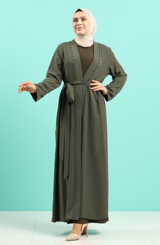 Plus Size Dress Abaya Double Suit 8007-03 Khaki 8007-03