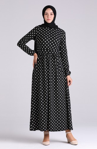 Patterned Dress 0743g-01 Black 0743G-01