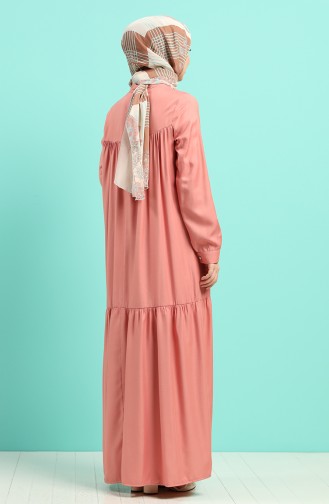 Robe Hijab Rose Pâle 1398-04