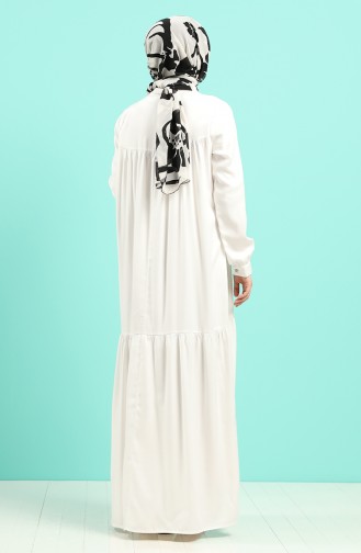 Robe Hijab Ecru 1398-07