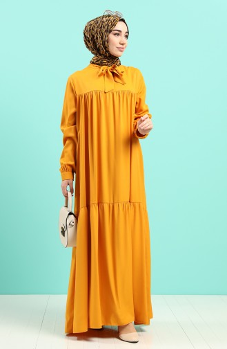 فستان أصفر خردل 1398-09