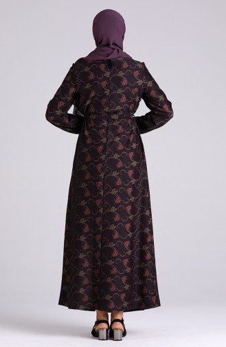 Dunkelbraun Hijab Kleider 1940-01
