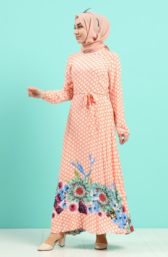 Polka Dot Dress 20y3034301c-03 Salmon 20Y3034301C-0