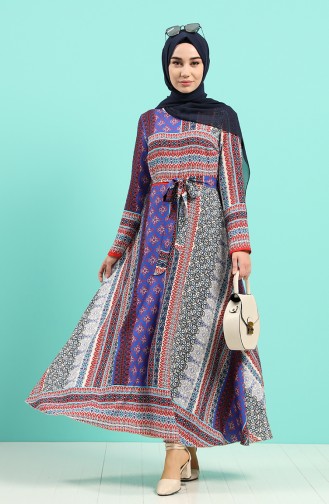Lila Hijab Kleider 20Y3034302-17