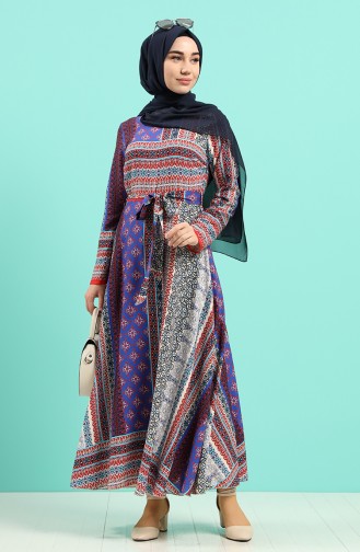 Lila Hijab Kleider 20Y3034302-17