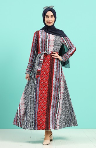 Robe Hijab Rouge 20Y3034302-18
