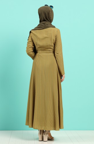 Viscose Striped Dress 20y3034302-22 Yellow 20Y3034302-22