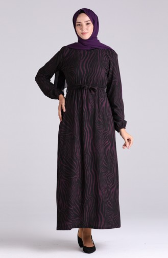 Robe Hijab Pourpre 5873-03