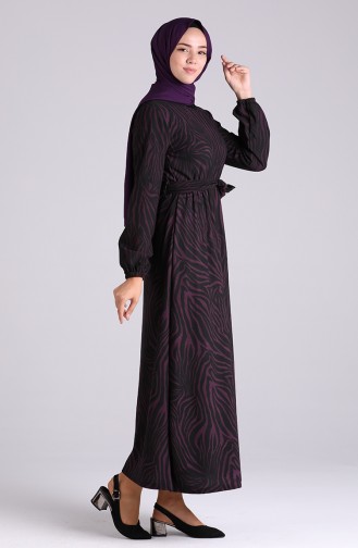 Robe Hijab Pourpre 5873-03