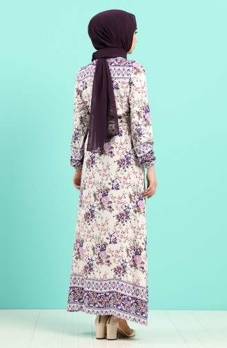 Lila Hijab Kleider 12047-02