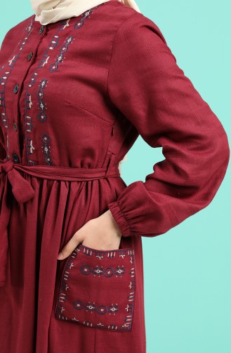 Robe Hijab Bordeaux 8005-01