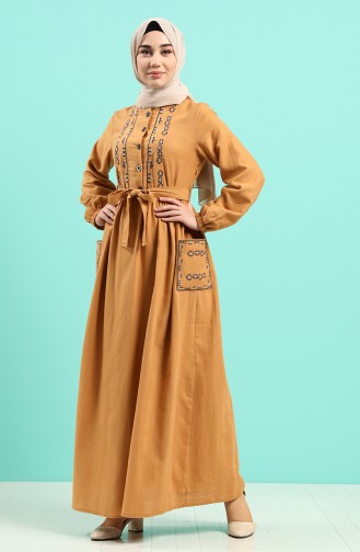 Tabak Hijab Kleider 8005-05