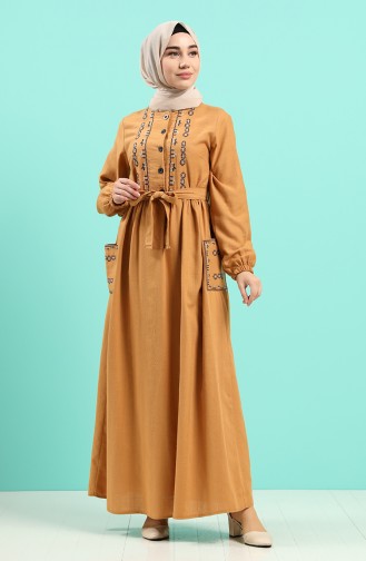Robe Hijab Tabac 8005-05