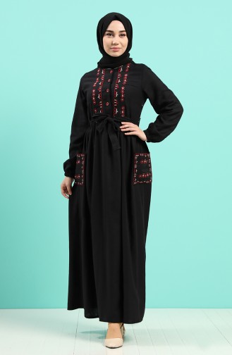 Robe Hijab Noir 8005-08