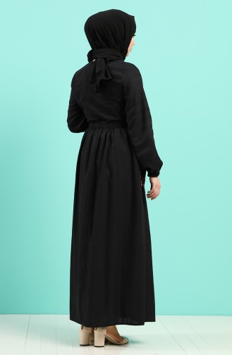 Black Hijab Dress 8005-08