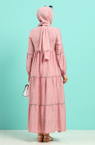 Dusty Rose Hijab Dress 8089-04