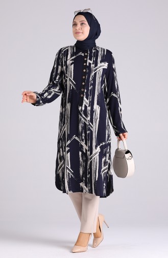 Navy Blue Tuniek 7060-01