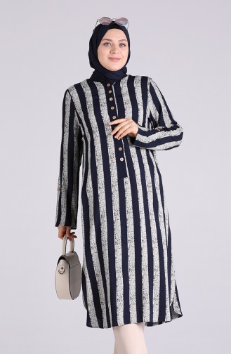 Navy Blue Tuniek 7060B-01