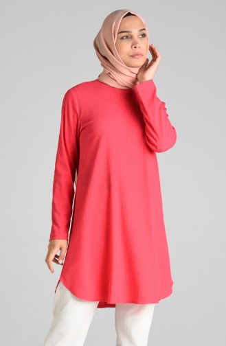 Düz Basic Tunik 0100-03 Mercan