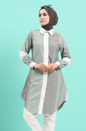 Çizgili Tunik 2516-01 Haki