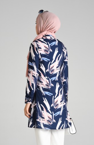 Navy Blue Tuniek 7054-02