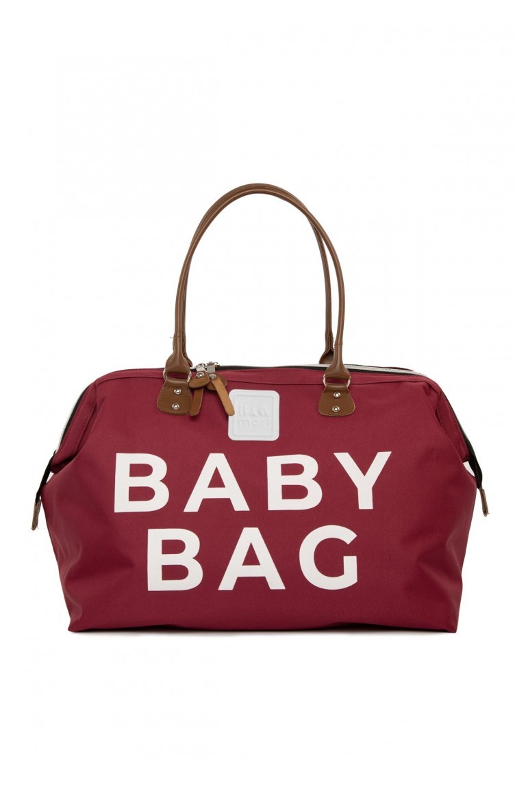 Bagmori Baby Bag Baskili Bebek Bakim Cantasi M000002169 Bordo Sefamerve