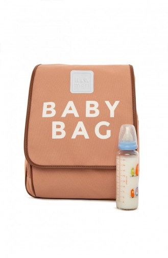 Bagmori Baby Bag Baskılı Kapaklı Sırt Çantası M000004709 Pudra