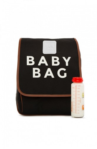 Bagmori Baby Bag Baskılı Kapaklı Sırt Çantası M000004709 Siyah
