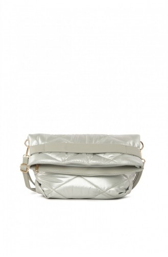 Silbergrau Schultertasche 87001900053500