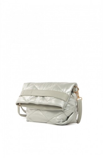 Silbergrau Schultertasche 87001900053500