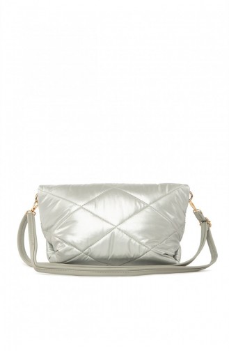 Silbergrau Schultertasche 87001900053500