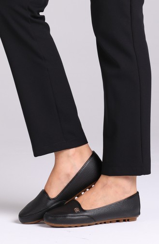 Black Woman Flat Shoe 4550-0