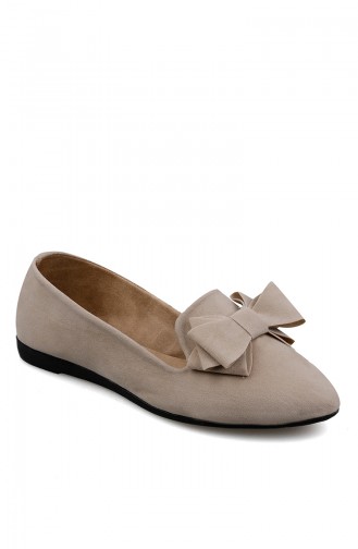 Cream Woman Flat Shoe 0126-08