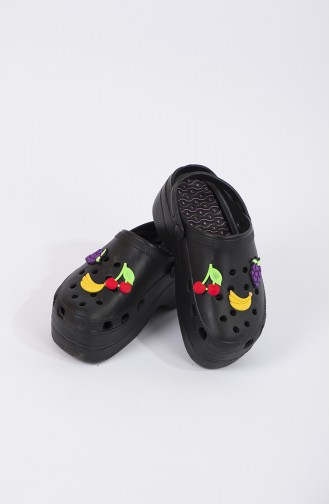Black Summer Slippers 01-01