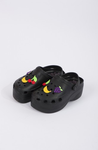 Black Summer Slippers 01-01