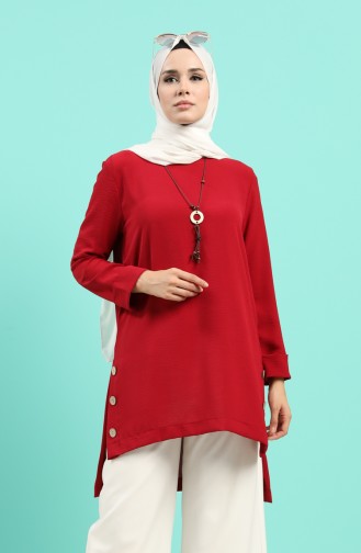 Claret Red Blouse 8007-02