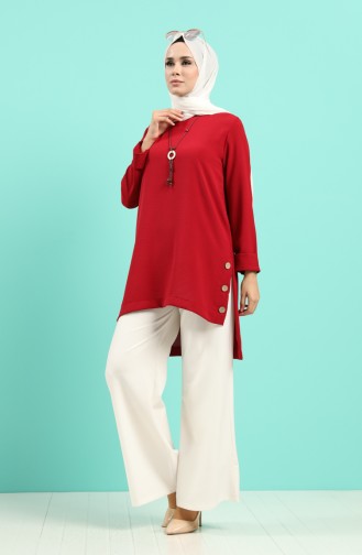 Claret Red Blouse 8007-02