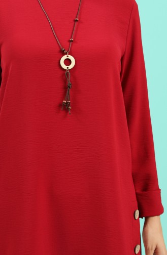 Claret Red Blouse 8007-02