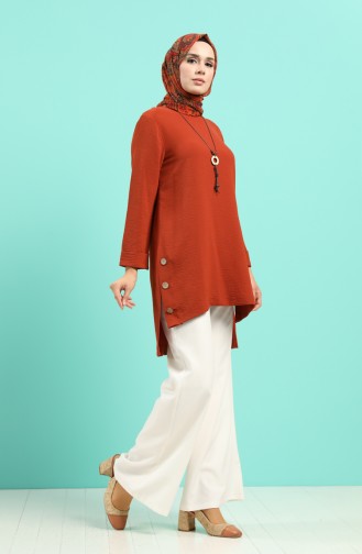 Brick Red Blouse 8007-09