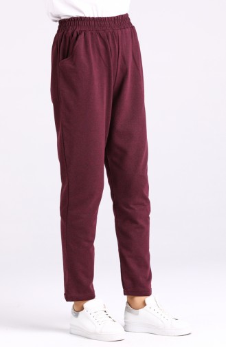 Sweatpants أحمر كلاريت 3100A-04