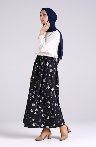 Navy Blue Skirt 1297-01