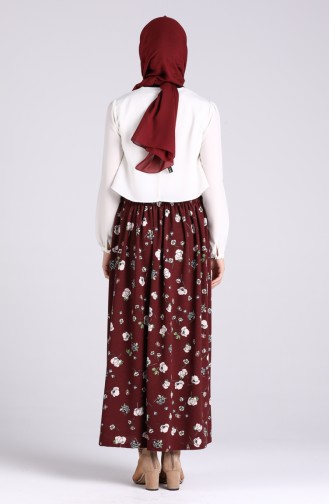 Claret Red Skirt 1297-03
