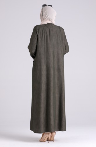 Khaki Abaya 1088-04