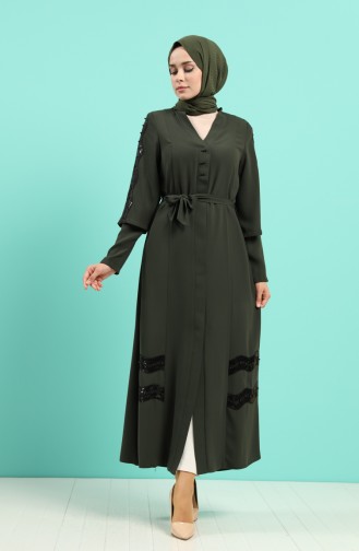 Khaki Abaya 4810-01