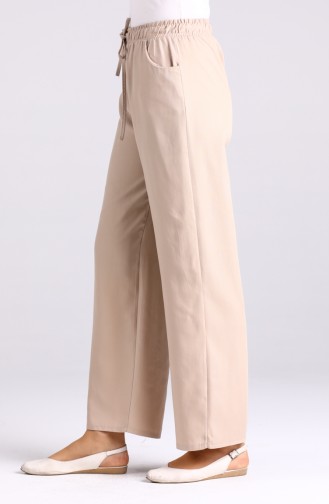 Pocket Detailed Linen Trousers 4201pnt-01 Beige 4201PNT-01