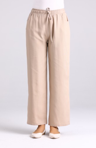 Pocket Detailed Linen Trousers 4201pnt-01 Beige 4201PNT-01